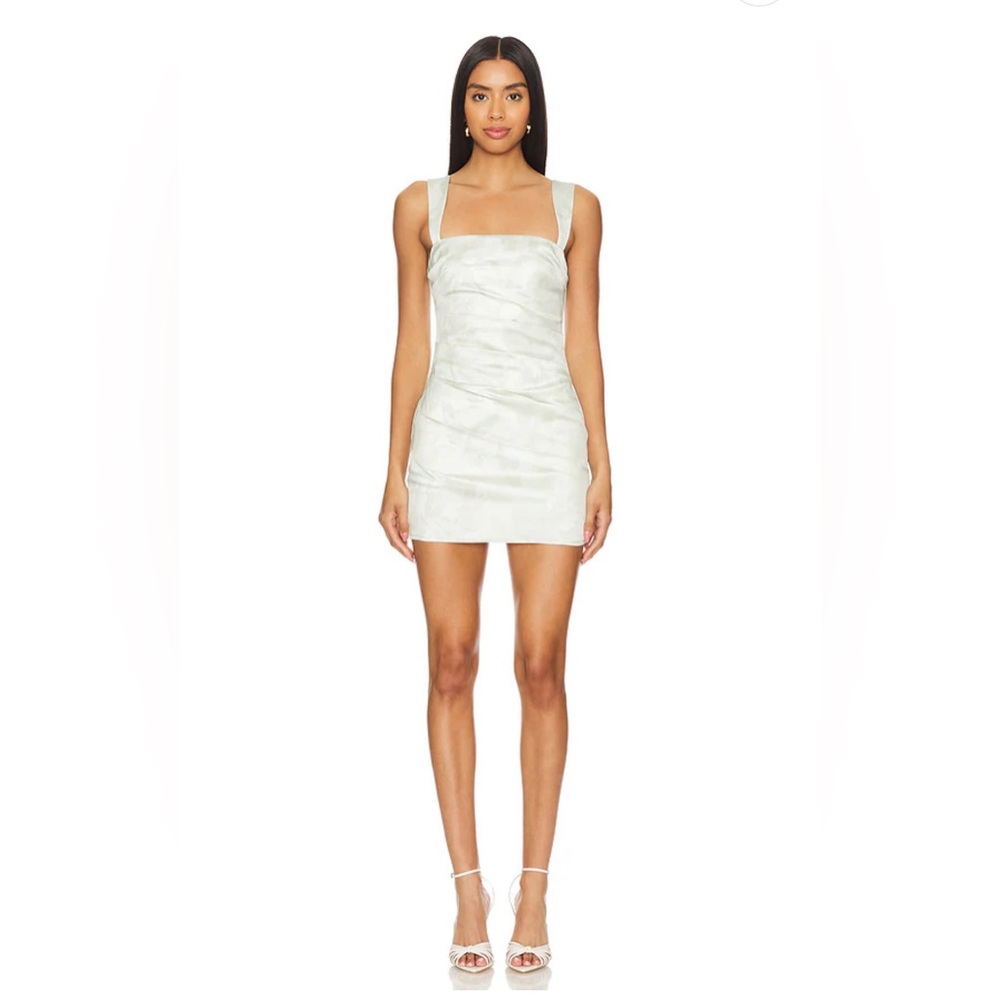 Ezra Mini Dress in Sand Beige Floral - Lovers and Friends - Revolve